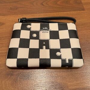 Checkered Coach Wristlet